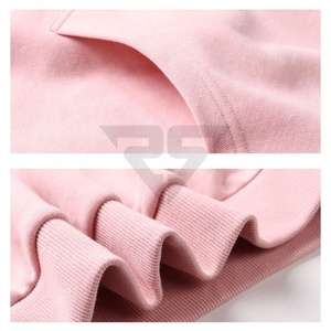 Color rosa claro Mujeres Oversize Drop Shoulder Hoodies Midi Long Loose Winter Warm Sudaderas - Product Image 6