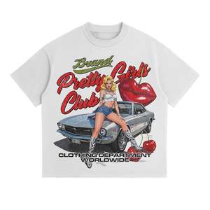 เสื้อยืดผู้ชายแขนสั้นผ้าคอตตอน100% 300กรัมเสื้อยืดไหล่ทึบทรงหลวมแนวสตรีท - Product Image 2