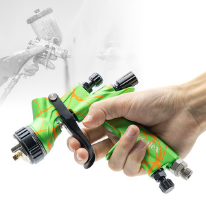 New Arrival 6200 <b>Green</b> OEM Dual-action HVLP Automotive Spray Gun 1.3mm Nozzle Aluminum Alloy Gravity Feed Car Paint Refinishing - Product Image 2