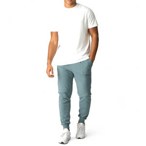 Pantalon de survêtement pour homme en coton 100% respirant, personnalisé, à prix avantageux, avec taille élastique, style décontracté confortable pour un usage quotidien - Product Image 1