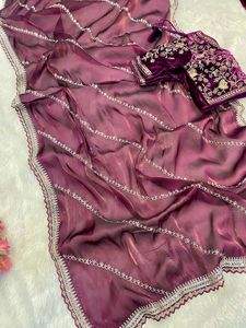 Festival spécial fête porter Designer rouge Bollywood Saree pour mariage lourd vêtements exclusifs pour les femmes avec chemisier fantaisie ethnique - Product Image 5