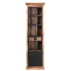 Armoire industrielle 60cm étroite vitrine en bois de manguier et fer meubles de vente chaude - Product Image 1