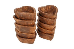 Grossiste ODM Bols à pâte en bois d'acacia brun rustique pour décorations d'anniversaire Bougie Verseur Bol à pâte rustique Fabriqué en Inde - Product Image 2