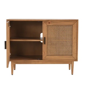 Armoire de canne en bois moderne du milieu du siècle unité de rangement élégante à la main pour la maison salon hôtel appartement salle de bain meubles de maison - Product Image 2