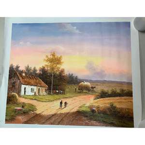 Pinturas al Óleo Abstractas Modernas 100% Pintadas a Mano, 20\" X 24\", Arte de Pared con Paisaje Clásico de Árboles para Sala de Estar, Lienzo - Product Image 2