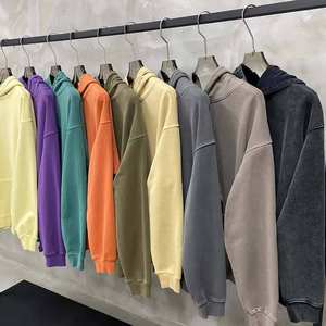 Sweats à capuche délavés à l'acide surdimensionnés personnalisés de style de rue Fabricants de vêtements à motifs imprimés OEM Services de gros - Product Image 5