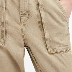 Pantalon Cargo en coton respirant avec logo personnalisé pour femmes, jogging de sport d'hiver à la mode, taille moyenne, vente en gros de quantité minimale de commande bas - Product Image 2