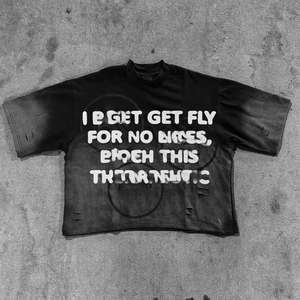 เสื้อยืดผ้าฝ้าย100% 305gsm สำหรับผู้ชายเสื้อยืดพิมพ์ลายใส่ได้ทั้งชายและหญิงทรงโอเวอร์ไซส์ - Product Image 4