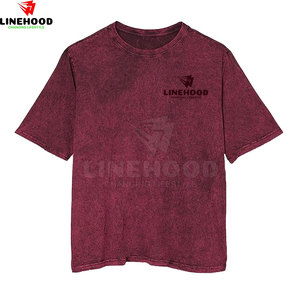 T-shirts pour hommes 100% coton sur mesure OEM Vente en gros légers lavés à l'acide - Product Image 1