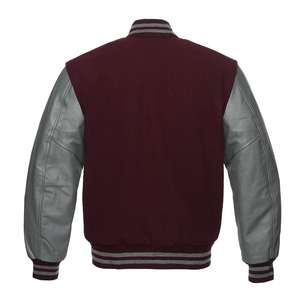 Logo personnalisé pour hommes Nom Numéro Vestes d'hiver Varsity Manches en cuir de vachette CollegeBaseballjacket pour hommes Livraison DDP - Product Image 3