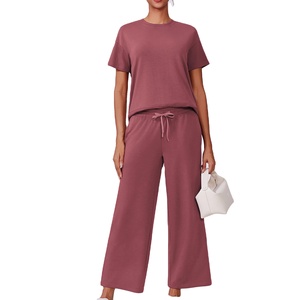 Loose Fit Loungewear <b>Set</b> For Women Durable Stitching Easy To Wear Fabric Modern Casual Wear Lightweight Women's <b>Sets</b> Breathable - Product Image 4