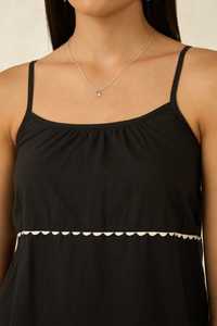 2025เดรสยาวแบบลำลองผ้าเรยอน100% แท้ลายดอกไม้คอกลมสวิงฟรีไซส์ - Product Image 4