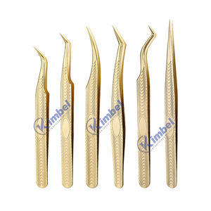 Nouvelle conception de pinces à cils multi-finitions en acier inoxydable, pinces à cils volumineuses avec embout en fibre - Product Image 4