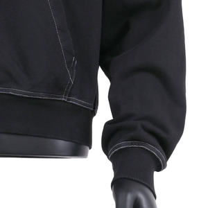 TOPSHOW Custom Cotton Heavyweight Oversized Blank Contrast <b>Stitching</b> Drop Shoulder Pullover Zipper <b>Hoodies</b> for Men - Product Image 5