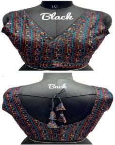 เสื้อคอวีทันสมัยมีเลื่อมหลากสีและงานถักสำหรับงานแต่งงานดีไซน์ทอและปักที่ทันสมัย - Product Image 1