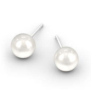 Jeulia Cultured Pearl Sterling <b>Silver</b> <b>Stud</b> Earrings - Product Image 2