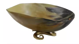 ชามสลัดธรรมชาติพร้อมเซิร์ฟเวอร์ชุดชามเขาควายแข็งพร้อมช้อนสำหรับสลัดผลไม้ขัดเงาสูงด้วยงานฝีมือเสี้ยว - Product Image 4