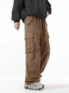 Pantalones Cargo tácticos de tamaño personalizado para hombre, ropa de trabajo con cierre de cordón de cintura media con cordón, pantalones de hombre para uso en el gimnasio - Product Image 3