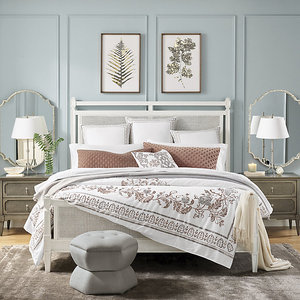 Letto in legno massello semplice moderno letto matrimoniale da <span class=keywords><strong>re</strong></span> di lusso leggero - Product Image 3
