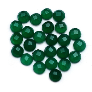 25 Pcs Naturel Vert Onyx 4mm Rond Rosecut 3mm Épaisseur Gemstone 4.35 Cts Lot Iroc Ventes Haute Qualité Lâche Pierre Facettes Cabine - Product Image 2