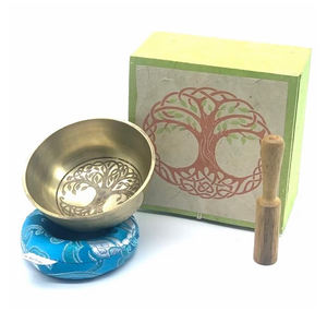 ขันร้องทำมือจากสแตนเลสขัดเงา ศิลปะแบบดั้งเดิมของชาวทิเบต สำหรับการทำสมาธิ โยคะ การบำบัดด้วยเสียง และการฝึกฝน - Product Image 4