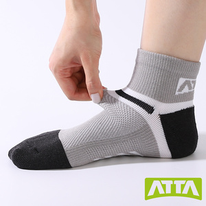 ATTA <b>Men's</b> Gray Crew <b>Socks</b> Arch Support <b>Sports</b> Orthopedic Pressure-Relieving AntiBacterial Anti-odor Seamless Breathable ODM - Product Image 3