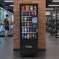 Distributeur Automatique 24h/24 de Boissons Fraîches et Snacks, 60 Voies, Gestion Cloud SDK, Conformité ADA