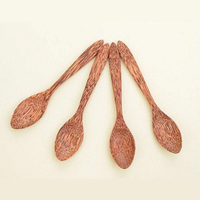 Cuillère à mesurer en bois de coco bio à prix avantageux, écologique, non toxique, à long manche, ustensile de cuisine fabriqué par des artisans vietnamiens