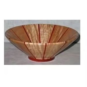 Bol à salade en bois véritable naturel fait à la main vaisselle de taille personnalisée avec sculpture élégante pour le camping et servir la salade - Product Image 3