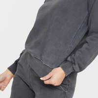 Nouveautés 2024, logo personnalisé, streetwear, hiver, multicolore, femmes, 100% coton, tissu personnalisé, ensemble de survêtement deux pièces