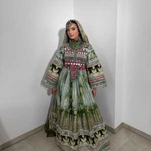 ชุดเดรสยาวสไตล์อัฟกานิสถานสำหรับผู้หญิงชุดเดรสยาวแบบลำลองมีพู่ประดับและประดับเหรียญแบบดั้งเดิมราคาถูก - Product Image 4
