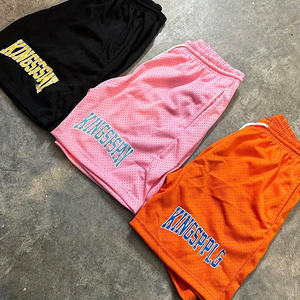 Pantalones cortos de baloncesto informales de alta calidad para hombre, fabricante personalizado, de gran tamaño, de doble capa, con cordón sólido de 5 pulgadas - Product Image 1