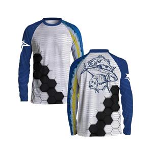 Custom Camo Upf50 + protección solar ropa de pesca de secado rápido hombres camisas de manga larga diseño su propio rendimiento Camo pesca camisas - Product Image 4