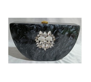 Elegant Alphabetic Clutch Handbag for Wedding Gift Women Luxury Design Clutch Purses Decorative Epoxy Resin Clutch - Product Image 4