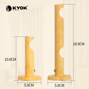 KYOK Wooden Curtain Pole Modern Minimalist Design Cylinder Shape Wall Brackets Easy Installation 0.75-0.99 Inch Diameter - Product Image 6