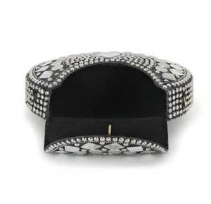 Bolso de mano Vintage tradicional para mujer, monedero con tachuelas de Metal y diseños de piedras preciosas, bolso de noche, caja, correa de cadena de embrague también - Product Image 6