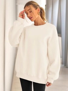 Sweat-shirt à col rond doux et chaud personnalisé de haute qualité pour l'hiver en coton à manches longues Fabricants de sweatshirts pour femmes - Product Image 6
