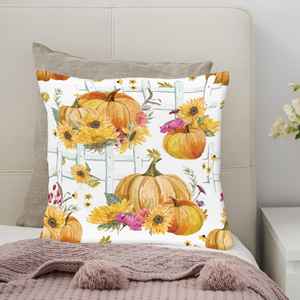 <b>Pumpkin</b> Print Pillow - Cute Halloween <b>Decor</b>, Personalized Gift,18"x18" - 45x45 cm - Product Image 4