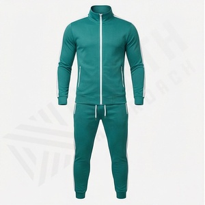 Ensemble de survêtements pour hommes en gros, couleur personnalisée, haute qualité, respirant, pour la salle de sport, la course à pied, l'entraînement, vêtements de sport, tenue deux pièces - Product Image 1