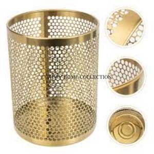 Eco-friendly Metal Brass Waste Bin with a Modern Design Featuring a Lightweight <b>Body</b> for Easy Portability and Maintenance - Product Image 1