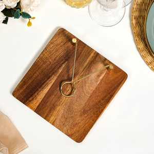 Boîte à mouchoirs en bois de luxe moderne avec clip en fer, organisateur en bambou pour table, DISPENSER dans un emballage élégant en boîte en papier - Product Image 1