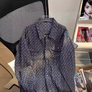 Nuevo estilo 2025 para chaqueta a cuadros para hombre, abrigo vaquero azul de primavera, longitud informal, Material Regular - Product Image 2