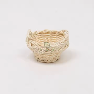 Custom Logo Mini Rattan Bowl Handmade for Unisex Kids Play and Decor - Product Image 1