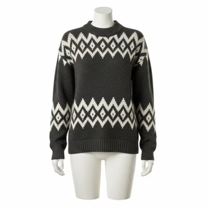 Pull en laine mélangée pour femmes, tricot plat, doux, chaud, confortable, vêtements d'hiver, tenue décontractée pour un usage quotidien en extérieur - Product Image 2