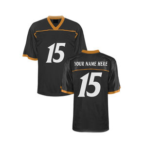 Camiseta de fútbol americano transpirable de poliéster 100% de secado rápido de buena calidad, camiseta de fútbol americana lisa con cuello en V - Product Image 3