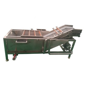 Machine à laver les légumes et fruits automatique à haut rendement, entraînée par un moteur, avec rouleaux brosse et nettoyage à bulles en SUS304 - Product Image 4