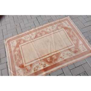 พรมโบโฮสีเบจสีส้มคลาสสิกดีไซน์ตุรกี3.1X4.5ฟุตผ้าขนแกะขนาดกลางเป็นมิตรกับสิ่งแวดล้อมวัสดุวิสคอส - Product Image 2