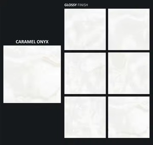 Aeroni Beige 80x80cm Losa de cerámica Diseño de mármol Acabado brillante pulido Azulejos de porcelana 800x800mm Hecho EN LA India - Product Image 6