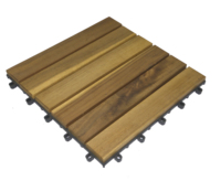 Dalles de terrasse en bois d'acacia durables à 6 lattes, emboîtables, à monter soi-même, en provenance du Vietnam, pour intérieur et extérieur