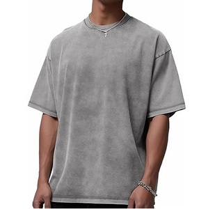 Camiseta Transpirable Estilo Urbano con Lavado Ácido para Hombre, Camiseta Ligera con Lavado Ácido y Efecto Desgastado por el Sol para Adultos, Gran Venta - Product Image 1